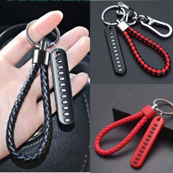 Key Ring with Phone Number