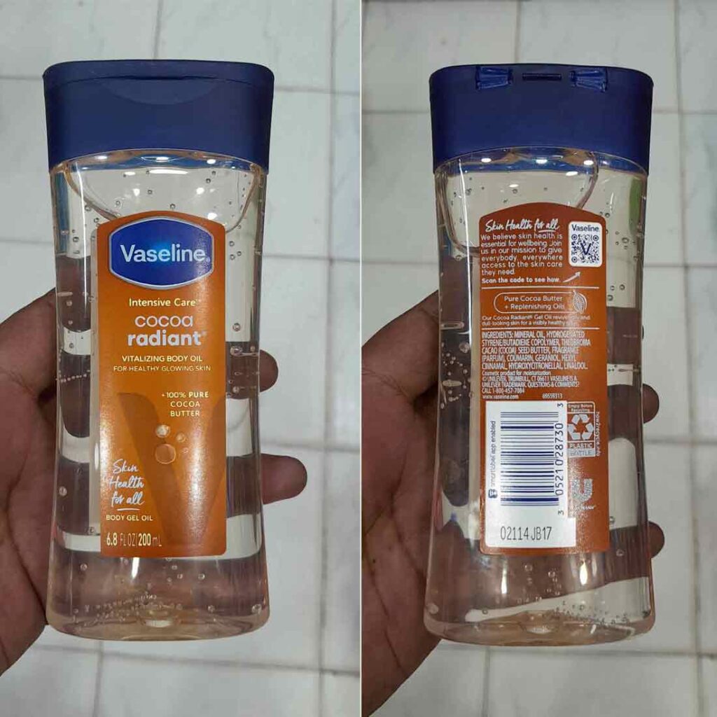 Vaseline Cocoa Radiant Body Oil My Blog